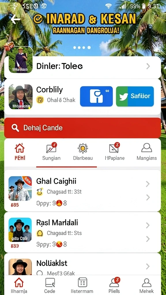 Screenshot menunjukkan fitur upgrade karakter yang menarik.