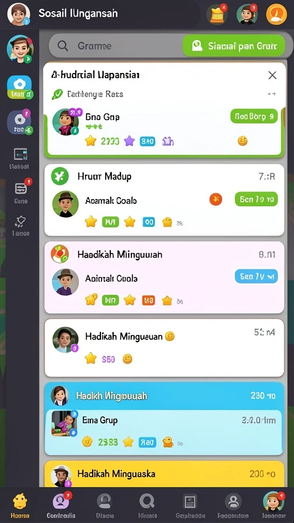 Tampilan karakter utama dalam petualangan.