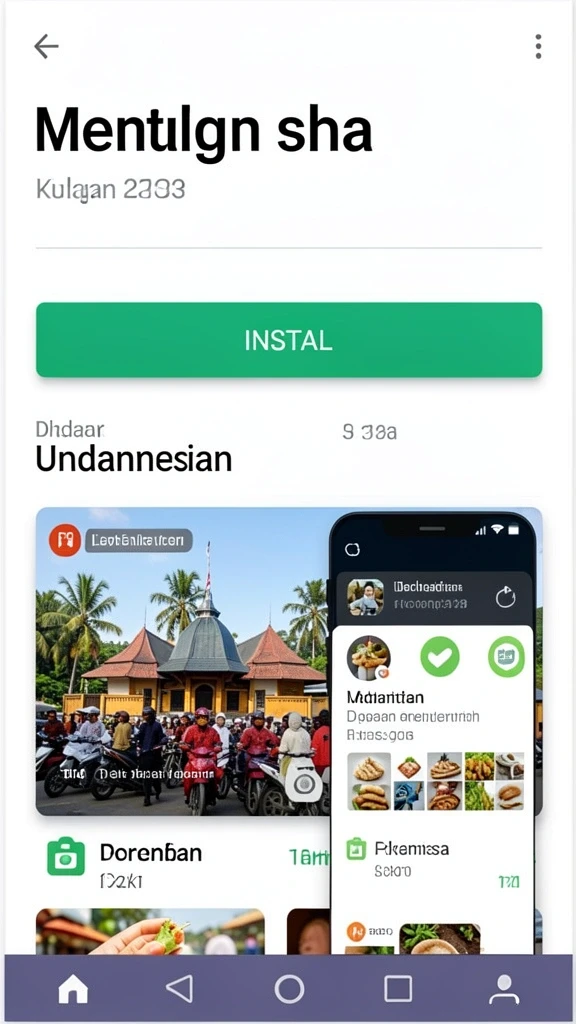 Tampilan awal aplikasi yang menarik dan user-friendly.
