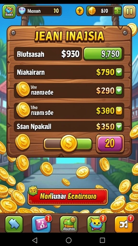 Tampilan menu utama yang menarik dan user-friendly.