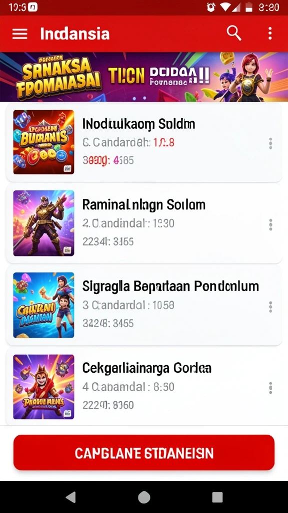 Screenshot tampilan utama MARIMA77 yang menarik.
