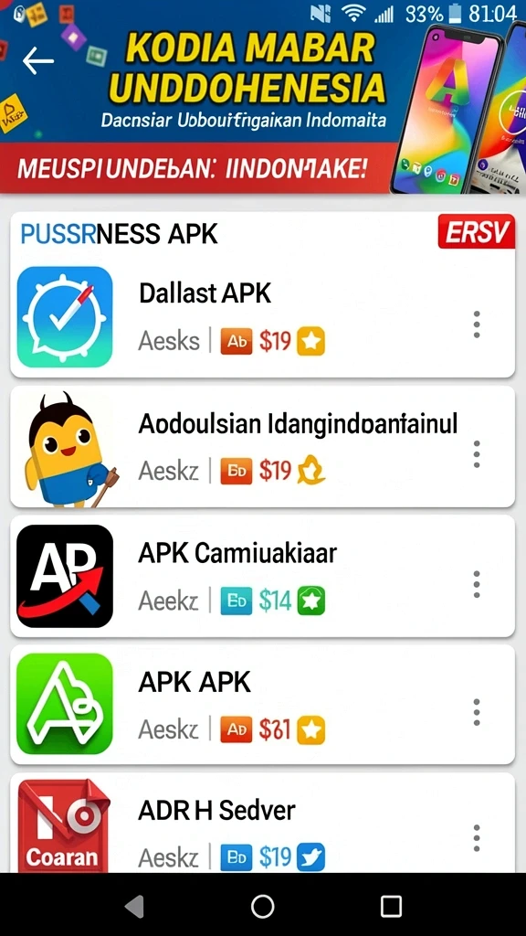 Screenshot menunjukkan karakter kucing yang imut dan berwarna-warni.