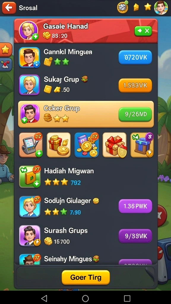 Tangkapan layar peta luas di dunia RPGAME.