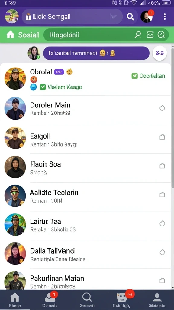 Screen utama UNTUNGGO yang menampilkan berbagai pilihan game.